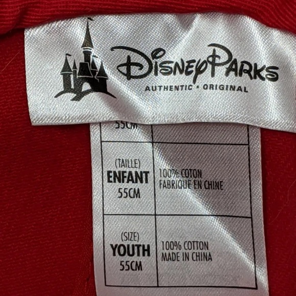Disney Parks Pixel Cross-Stitch Mickey Mouse Red Adjustable Youth Cap, EUC. - Picture 5 of 6